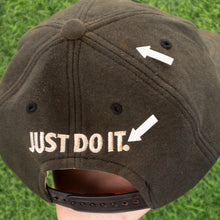 Load image into Gallery viewer, Nike Japan Just Do It Large Swoosh Embroidered Brown Beige 6 Panel Snapback Cap - One Size