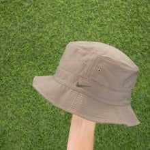 Load image into Gallery viewer, (2000) Nike Small Swoosh Embroidered Khaki Green Bucket Hat - One Size (L/XL)