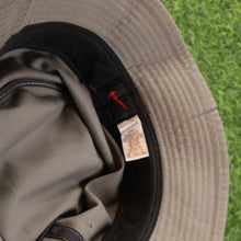 Load image into Gallery viewer, (2000) Nike Small Swoosh Embroidered Khaki Green Bucket Hat - One Size (L/XL)