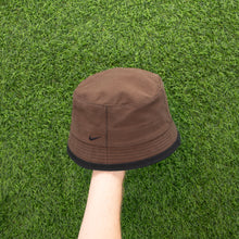 Load image into Gallery viewer, (2001) Nike Small Swoosh Embroidered Contrast Stitch Brown Black Bucket Hat - One Size (M/L)