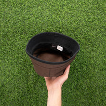 Load image into Gallery viewer, (2001) Nike Small Swoosh Embroidered Contrast Stitch Brown Black Bucket Hat - One Size (M/L)