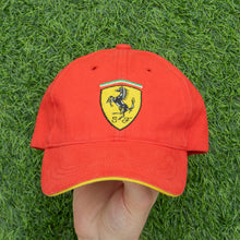 Load image into Gallery viewer, Ferrari Embroidered Crest Racing Automobile Red 6-Panel Cap - One Size