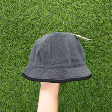 Load image into Gallery viewer, (2000) BNWT Adidas Embroidered Double Sided Logo Terry Grey Black Bucket Hat - One Size (S)