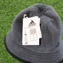 Load image into Gallery viewer, (2000) BNWT Adidas Embroidered Double Sided Logo Terry Grey Black Bucket Hat - One Size (S)