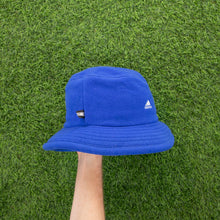 Load image into Gallery viewer, (2000) Adidas Embroidered Logo Teddy Sherpa Fleece Blue White Bucket Hat - One Size (L)