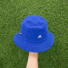 Load image into Gallery viewer, (2000) Adidas Embroidered Logo Teddy Sherpa Fleece Blue White Bucket Hat - One Size (L)