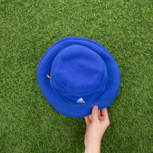 Load image into Gallery viewer, (2000) Adidas Embroidered Logo Teddy Sherpa Fleece Blue White Bucket Hat - One Size (L)