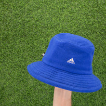 Load image into Gallery viewer, (2000) Adidas Embroidered Logo Teddy Sherpa Fleece Blue White Bucket Hat - One Size (L)