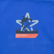 Load image into Gallery viewer, Vexel Brothers VXB Athletics Skateboarding Graphic Drawstring Pullover Boxy Blue Hoodie - M