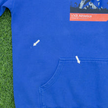 Load image into Gallery viewer, Vexel Brothers VXB Athletics Skateboarding Graphic Drawstring Pullover Boxy Blue Hoodie - M