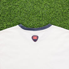 Load image into Gallery viewer, (2006) Nike Spell Out Graphic Embroidered White Navy Sleeveless Vest Tank Top - L/XL