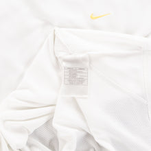 Load image into Gallery viewer, (2007) Women’s Nike Small Swoosh Embroidered Mesh Breathable White Grey V-Neck Long Sleeve Sports Top - L (12-14)