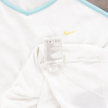 Load image into Gallery viewer, (2007) Women’s Nike Small Swoosh Embroidered Mesh Breathable White Grey V-Neck Long Sleeve Sports Top - L (12-14)