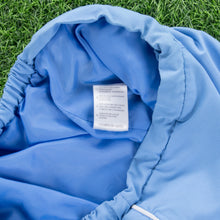 Load image into Gallery viewer, Women’s Reebok Small Spell Out Embroidered Pocket Piping Light Blue 3/4 Length Shorts - M (10-12)