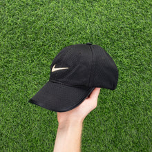 Load image into Gallery viewer, (2008) Nike Large Swoosh Just Do It Embroidered Mesh Black Cream 6 Panel Cap - One Size