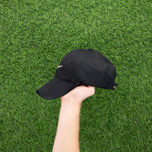 Load image into Gallery viewer, (2008) Nike Large Swoosh Just Do It Embroidered Mesh Black Cream 6 Panel Cap - One Size