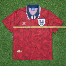 Load image into Gallery viewer, 1995 1997 England Gascoigne 8 Home Football Shirt Size XL Euro 1996 Genuine Original (Copy 8)