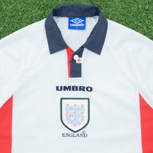 Load image into Gallery viewer, 1995 1997 England Gascoigne 8 Home Football Shirt Size XL Euro 1996 Genuine Original (Copy 9)