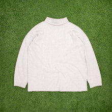 Load image into Gallery viewer, (1995) Adidas Spell Out Embroidered Turtleneck Light Grey Long Sleeve T-Shirt - L/XL