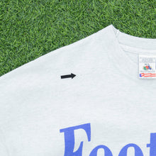 Load image into Gallery viewer, Football Is Life The Rest Is Mere Details Slogan Graphic T-Shirt Grey Size XL