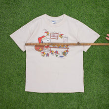 Load image into Gallery viewer, Snoopy Woodstock Peanuts Santas Workshop Christmas Graphic Beige T-Shirt - M