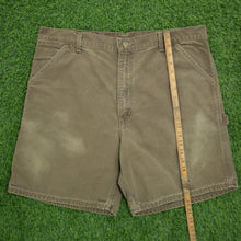Load image into Gallery viewer, Carhartt Carpenter Workwear Canvas Medium Wash Denim Brown Jort Shorts - 40”