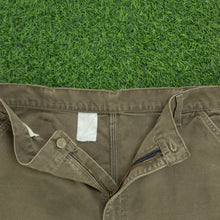 Load image into Gallery viewer, Carhartt Carpenter Workwear Canvas Medium Wash Denim Brown Jort Shorts - 40”