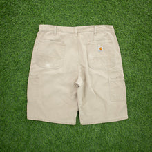 Load image into Gallery viewer, Carhartt Carpenter Workwear Canvas Beige Shorts - 36”