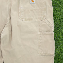 Load image into Gallery viewer, Carhartt Carpenter Workwear Canvas Beige Shorts - 36”