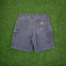 Load image into Gallery viewer, Carhartt Carpenter Workwear Medium Wash Denim Navy Jort Shorts - 33”