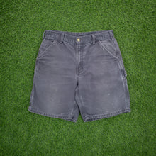 Load image into Gallery viewer, Carhartt Carpenter Workwear Medium Wash Denim Navy Jort Shorts - 33”