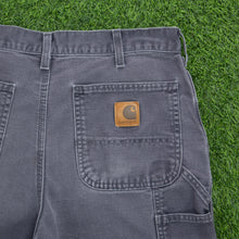 Load image into Gallery viewer, Carhartt Carpenter Workwear Medium Wash Denim Navy Jort Shorts - 33”