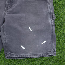 Load image into Gallery viewer, Carhartt Carpenter Workwear Medium Wash Denim Navy Jort Shorts - 33”