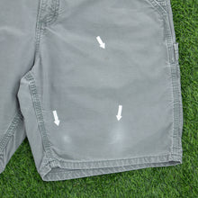 Load image into Gallery viewer, Carhartt Carpenter Workwear Canvas Grey Shorts - 30”