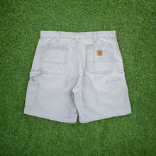 Load image into Gallery viewer, Carhartt Carpenter Workwear Canvas Light Grey Shorts - 36”
