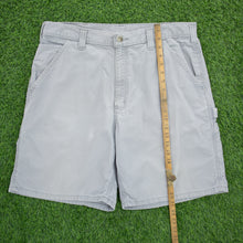 Load image into Gallery viewer, Carhartt Carpenter Workwear Canvas Light Grey Shorts - 36”