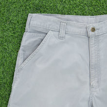 Load image into Gallery viewer, Carhartt Carpenter Workwear Canvas Light Grey Shorts - 36”