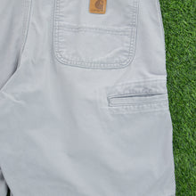 Load image into Gallery viewer, Carhartt Carpenter Workwear Canvas Light Grey Shorts - 36”