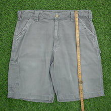 Load image into Gallery viewer, Carhartt Carpenter Workwear Canvas Grey Shorts - 36”