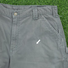 Load image into Gallery viewer, Carhartt Carpenter Workwear Canvas Grey Shorts - 38”