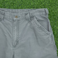 Load image into Gallery viewer, Carhartt Carpenter Workwear Canvas Grey Shorts - 34”