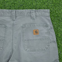 Load image into Gallery viewer, Carhartt Carpenter Workwear Canvas Grey Shorts - 34”
