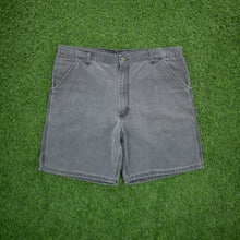 Load image into Gallery viewer, Carhartt Carpenter Workwear Medium Wash Denim Grey Jort Shorts - 40”