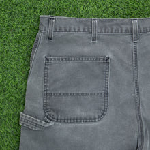 Load image into Gallery viewer, Carhartt Carpenter Workwear Medium Wash Denim Grey Jort Shorts - 40”