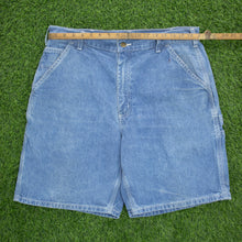 Load image into Gallery viewer, Carhartt Carpenter Workwear Medium Wash Denim Blue Jort Shorts - 36”