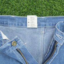 Load image into Gallery viewer, Carhartt Carpenter Workwear Medium Wash Denim Blue Jort Shorts - 36”