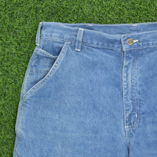 Load image into Gallery viewer, Carhartt Carpenter Workwear Medium Wash Denim Blue Jort Shorts - 36”