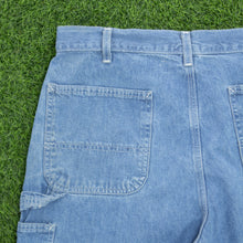 Load image into Gallery viewer, Carhartt Carpenter Workwear Medium Wash Denim Blue Jort Shorts - 36”