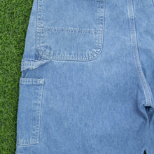 Load image into Gallery viewer, Carhartt Carpenter Workwear Medium Wash Denim Blue Jort Shorts - 36”