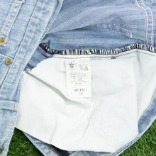 Load image into Gallery viewer, Carhartt Workwear Mernard Striped Light Wash Denim Light Blue Jort Shorts - 38”